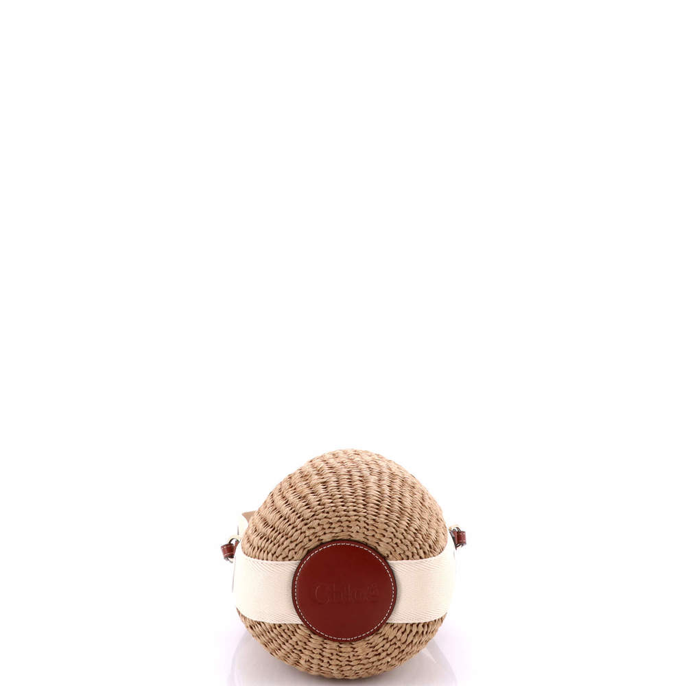 Chloe Small Woody Basket Tote Woven Raffia - Picture 4 of 5